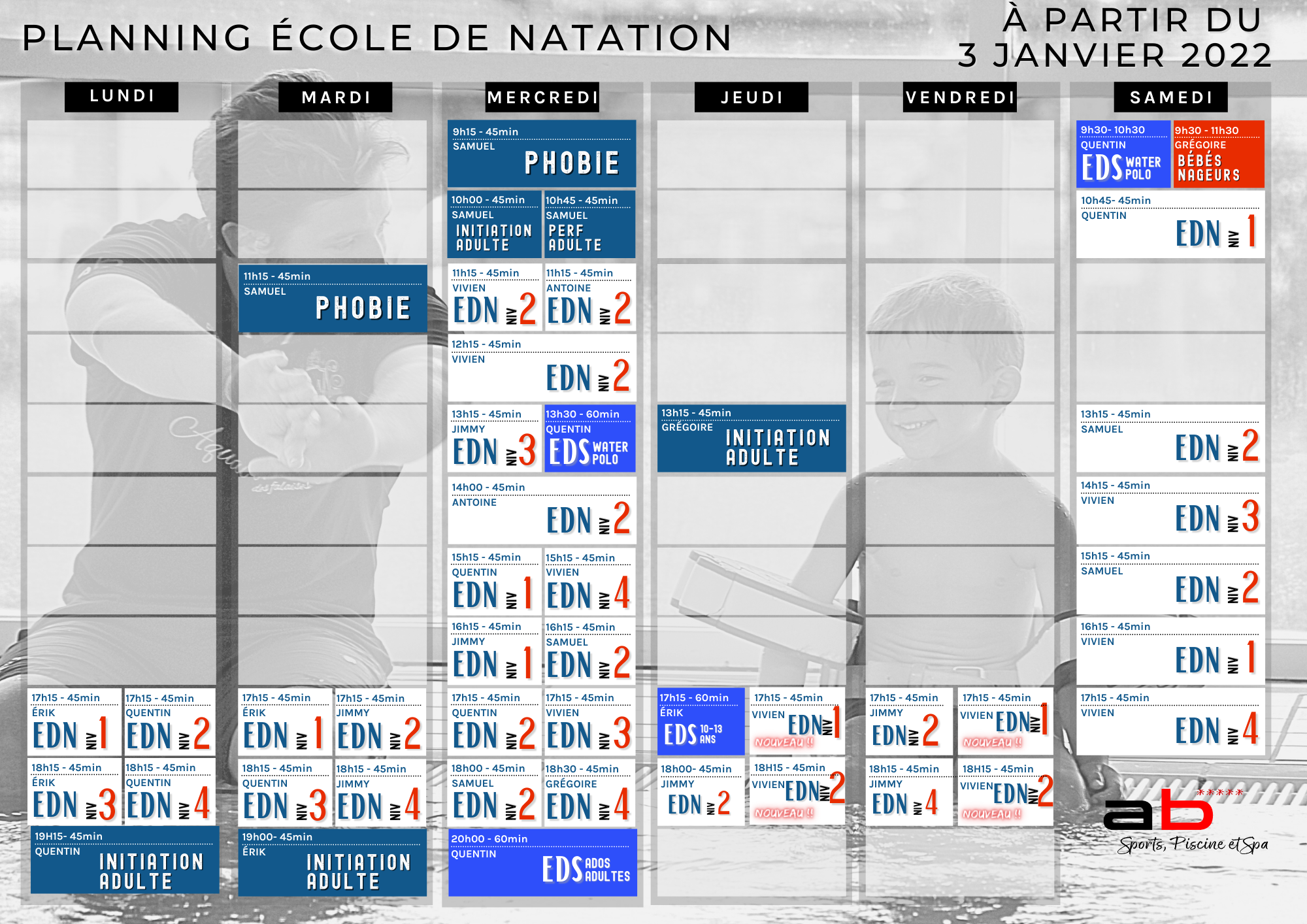 Planning fitness aqua edn VALIDÉ